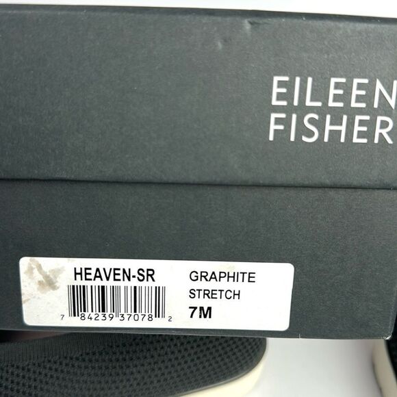 Eileen Fisher Heaven Graphite Stretch Shoes Slip On Flats Knit Upper size 7 - Picture 10 of 10